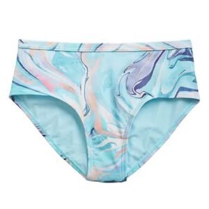 Athleta Girl Size 14 XL Tie Dye Ocean Marble Swim Bottoms Only NWOT